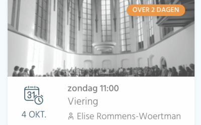 Livestream viering op zondag 4 oktober